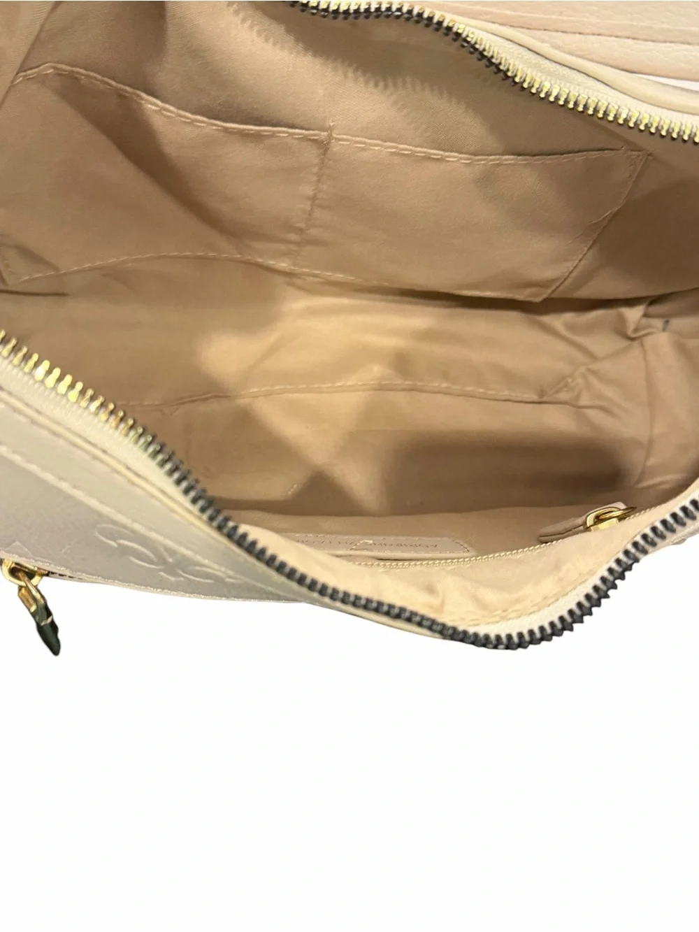 Adrienne Vittadini Ivory Marseille Signature Collection Hobo Bag New Preppy